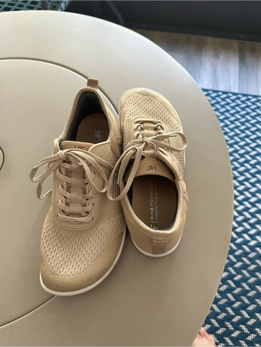 HF Footwear Women’s Lightweight Lace-Up Sneakers in Tan